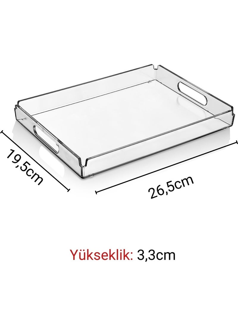 Nandy Home Crystal Rectangular Presentation Tray  - Image 1