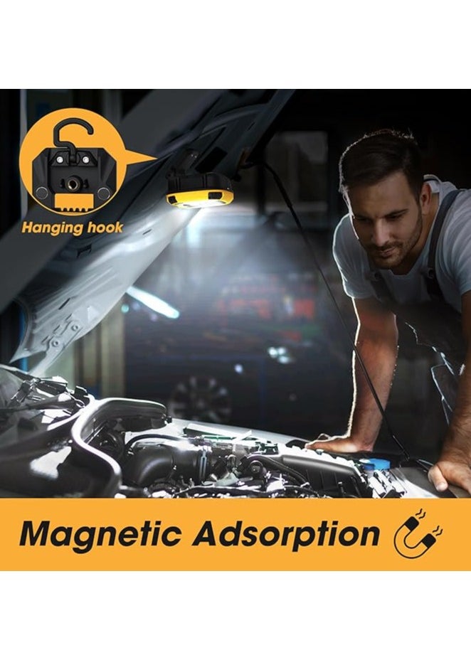 QLIGHT QLIGHT Rechargeable Work Light, Magnetic Led Camping Light with Stand and Hook, 18 Light Modes, SOS, 4000mAh, Battery Indictor, 1200 Lumens Portable Cob Light for Camping, Car Repair, Emergency, Outdoors Activities Like & Hiking, Fishing  - Image 3