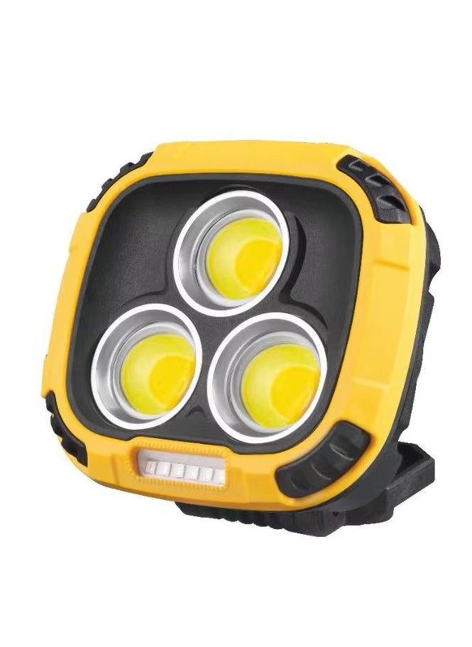 QLIGHT QLIGHT Rechargeable Work Light, Magnetic Led Camping Light with Stand and Hook, 18 Light Modes, SOS, 4000mAh, Battery Indictor, 1200 Lumens Portable Cob Light for Camping, Car Repair, Emergency, Outdoors Activities Like & Hiking, Fishing  - Image 1