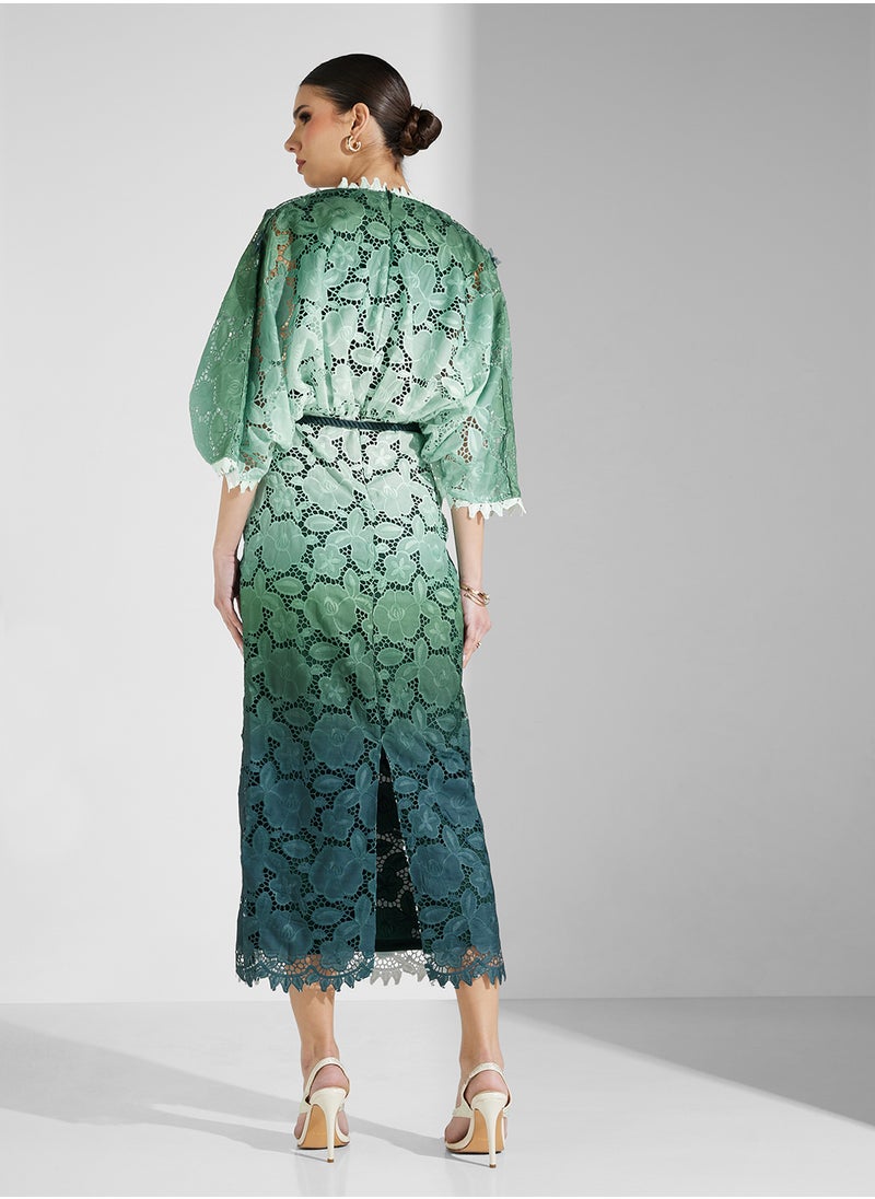 Threadz by Ajooni - Cape Sleeve Sequin Dress - Image 1