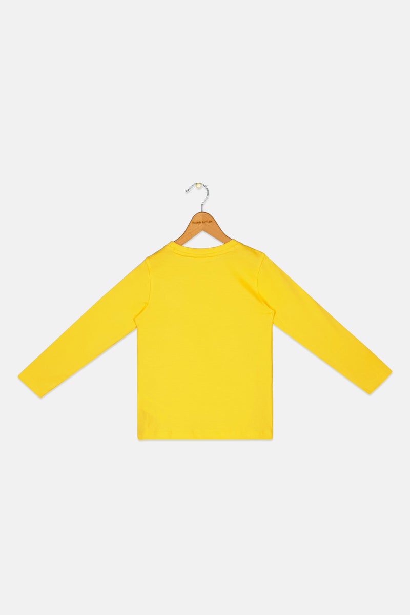 Hamleys Toddlers Boy Graphic Print Long Sleeve T-Shirt, Yellow - Image 3