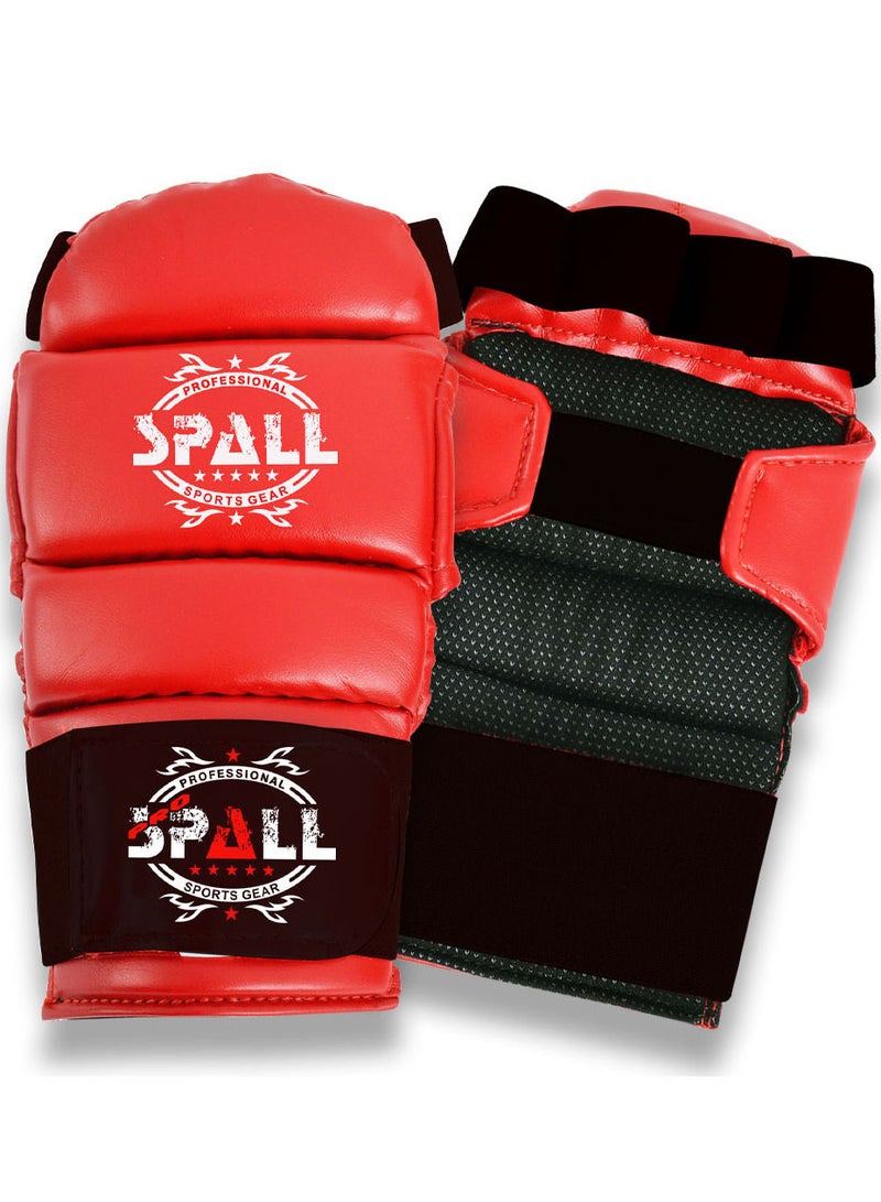 Spall Jiu Jitsu Gloves For Men And Women Punching Bag Karate Half Finger Mma Boxing Kickboxing Taekwondo Sparring Leather Material Gloves - Image 1