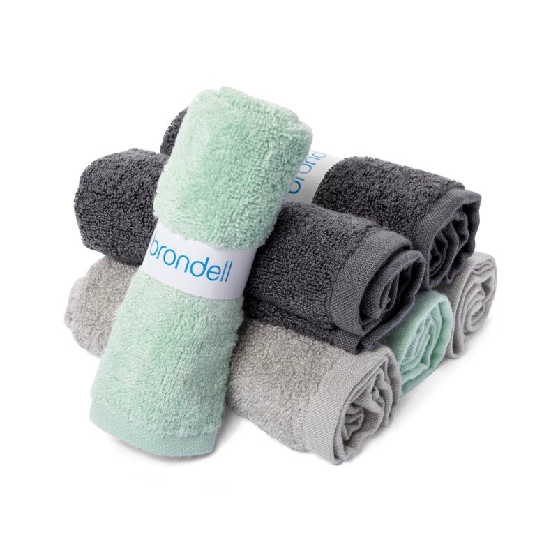 Brondell Brondell Ultra-Soft 100% Rayon Derived from Bamboo Bidet Towels for Bathrooms  Soft and Absorbent  Machine-Washable  Quick Dry  9.85  x 9.85   Includes Mesh Laundry Bag  Assorted Colors  - Image 1