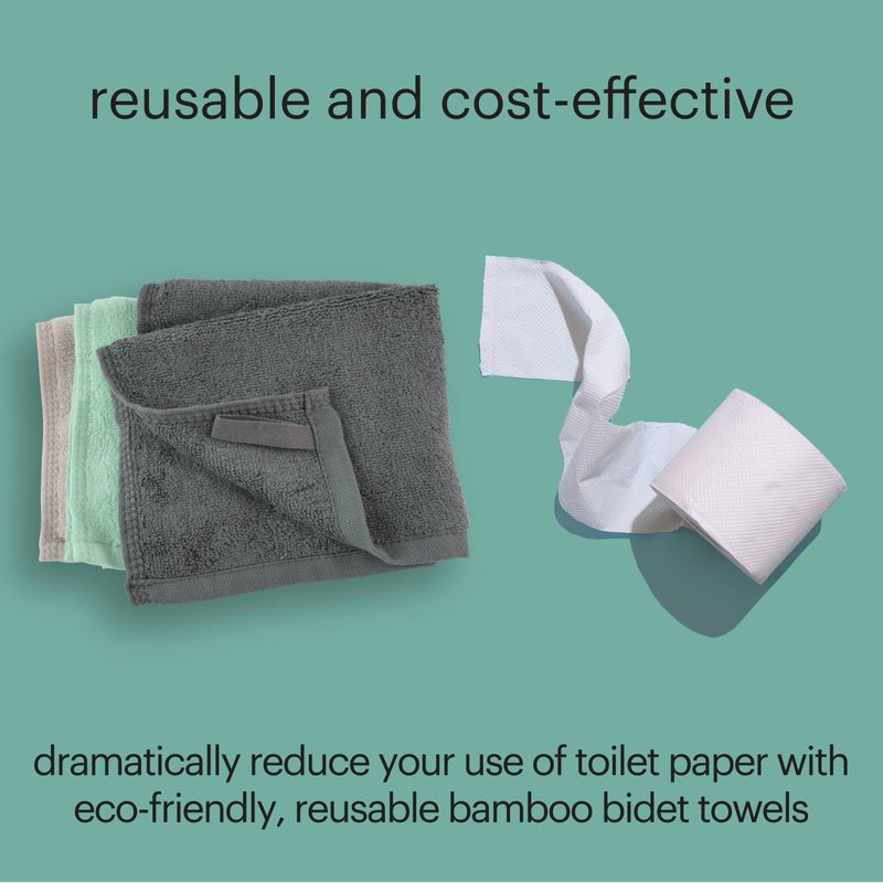 Brondell Brondell Ultra-Soft 100% Rayon Derived from Bamboo Bidet Towels for Bathrooms  Soft and Absorbent  Machine-Washable  Quick Dry  9.85  x 9.85   Includes Mesh Laundry Bag  Assorted Colors  - Image 4