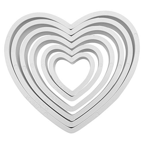 PME Heart Cutters, for Cake Decorating, Set of 6 - Image 1