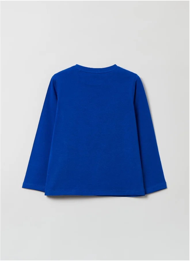 او في اس OVS Girls Ny Printed Long Sleeve T-Shirt