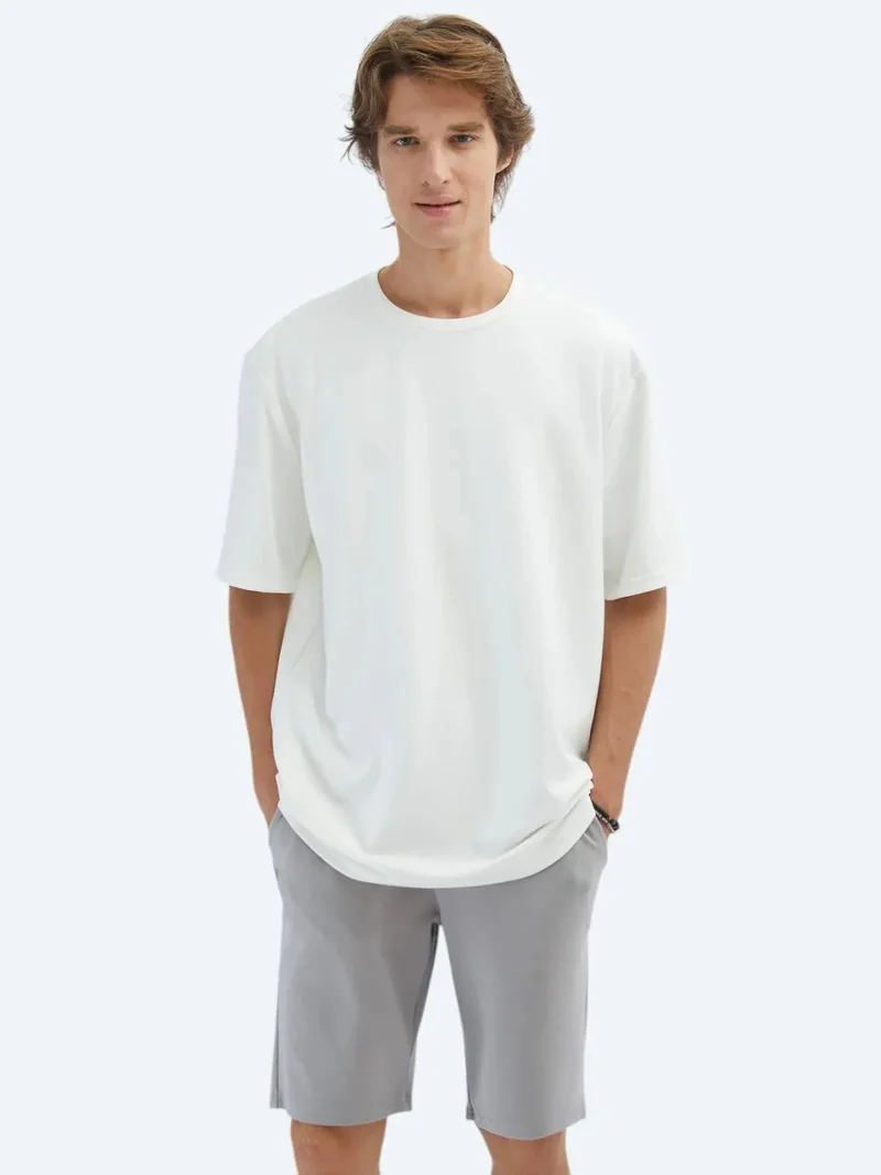 كيب تيشيرت بيج سادة برقبة دائرية