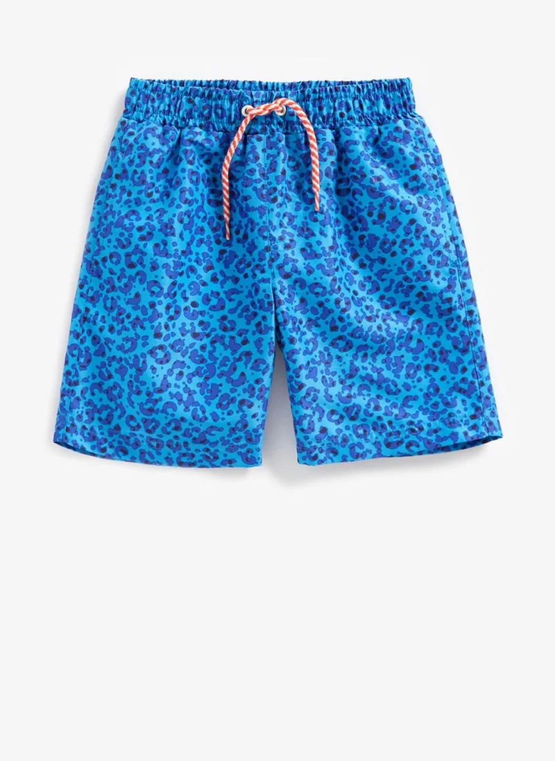 mothercare Blue Leopard-Print Board Shorts