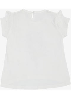 Breeze Girl's T-Shirt Spring Themed Ballerina Girl Printed 1.5-5 Years, White  - Image 2