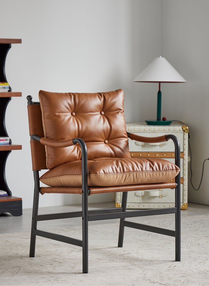 DGL Comfortable PU Leather Chair with Metal Frame，dinning chair， Easy to Assemble and Detach for Ultimate Relaxation - Image 1