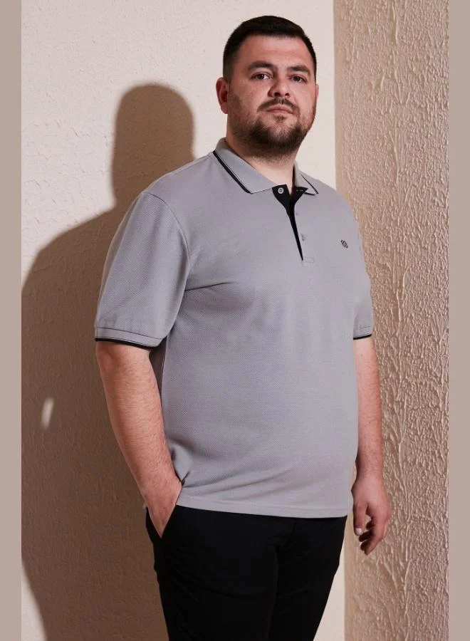 Buratti  Buratti Plus Size Cotton Regular Fit Polo Collar T Shirt Men's Polo Collar T-Shirt 5902118B for Men | Best Price UAE