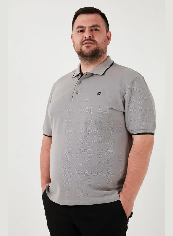 Buratti  Buratti Plus Size Cotton Regular Fit Polo Collar T Shirt Men's Polo Collar T-Shirt 5902118B for Men | Best Price UAE