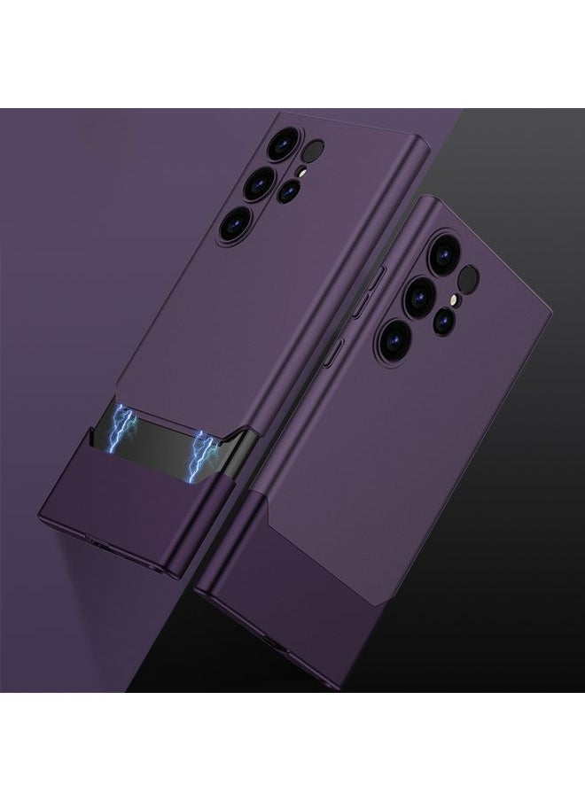 HuHa Case Cover For Samsung Galaxy S24 Ultra 5G GKK Mortise-Tenon Connection Contrast Color Shockproof Phone Case Purple 