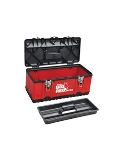 TORIN Heavy Duty Steel and Plastic Tool Box with Clasp Lock Red and Black 20.3 x 47 x 23.8 cm TRJF-3015N  - Image 1