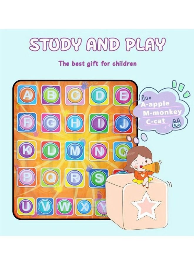 أكاليكس سجادة رقص موسيقية للأطفال ، أرضية إلكترونية ، تحدي الرقص ، رقم الأبجدية ، سجادة لعب للرقص - Image 3