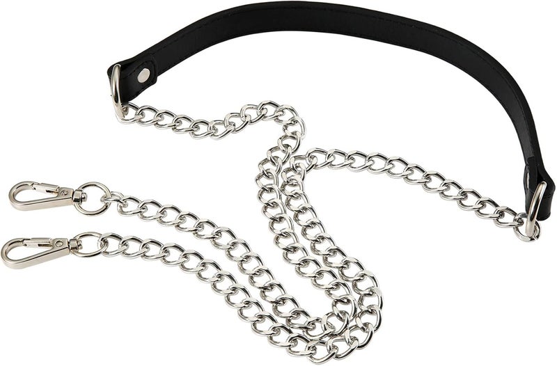 UTreers Purse Chain Strap Crossbody Bag Chains Strap Handbag Chain Replacement Leather Chain Straps 47.2" - Image 1