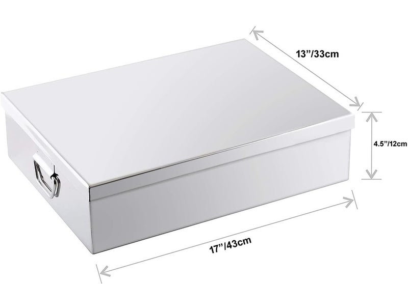 PAUL SONS Stainless Steel Commercial Masala PetiSpice BoxMasala DabbaSpice Box SizeL17 x B13 Big 12 Compartment Silver - Image 5