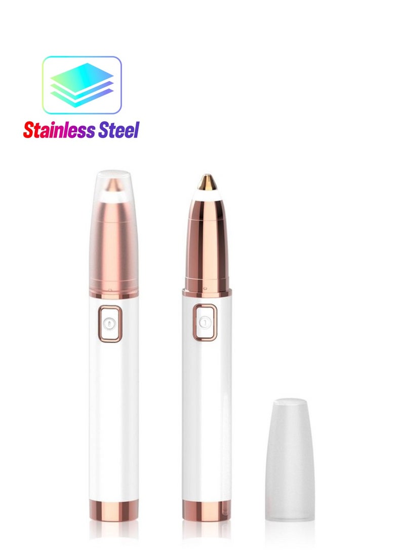 BRAWNA Pmu Supplies Eyebrow Razor Blades Stainless Steel Single Edge Razor Blades Eyebrow Pencil Shaper Duckbill Shape Pencil Sharpening Tool For Waterproof Peel Off Pencils 10 Pck - Image 1