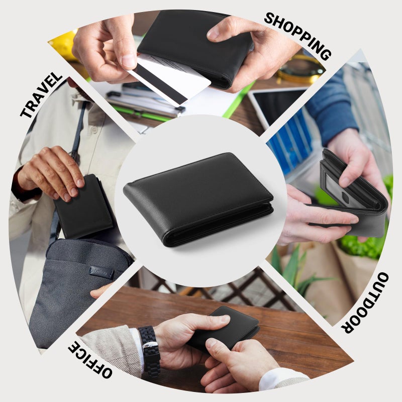 GNDR Wallet For Men RFID Blocking Black Wallets Bifold Faux Leather Card Holder Front Pocket Mens Accessories With Gift Box - Image 5