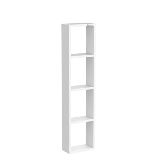 Mahaakaay Sumwud Royal Free Standing Wall Mounted with Fastners Bookcase Book Shelf Display Rack White (Engineered Wood) - Image 4
