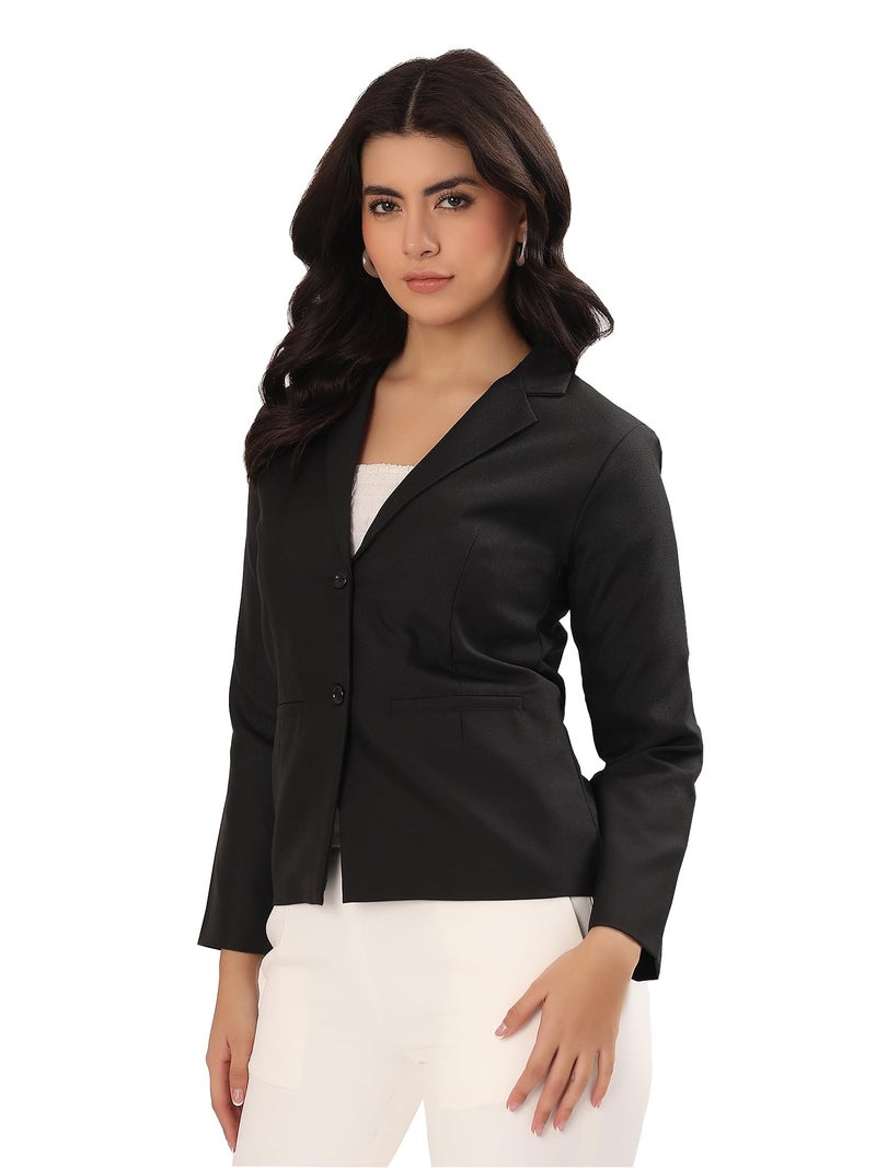 Nifty Women's Black Formal Blazer (Black, XL) - Image 1