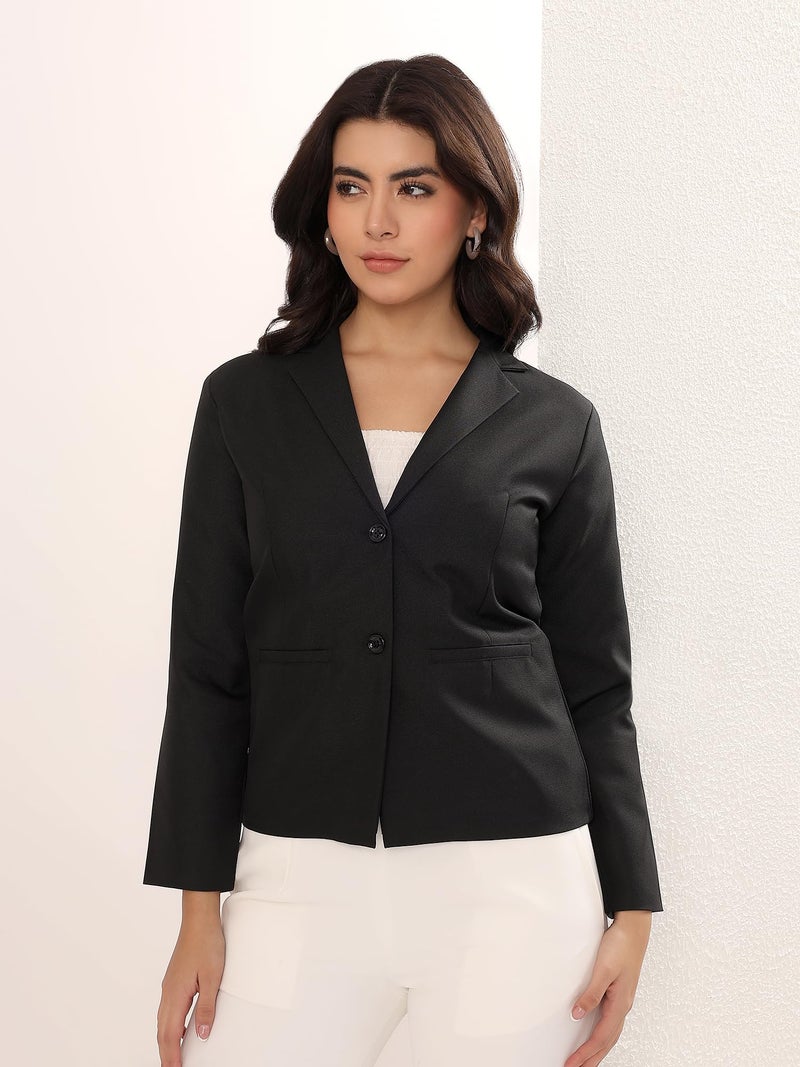 Nifty Women's Black Formal Blazer (Black, XL) - Image 4