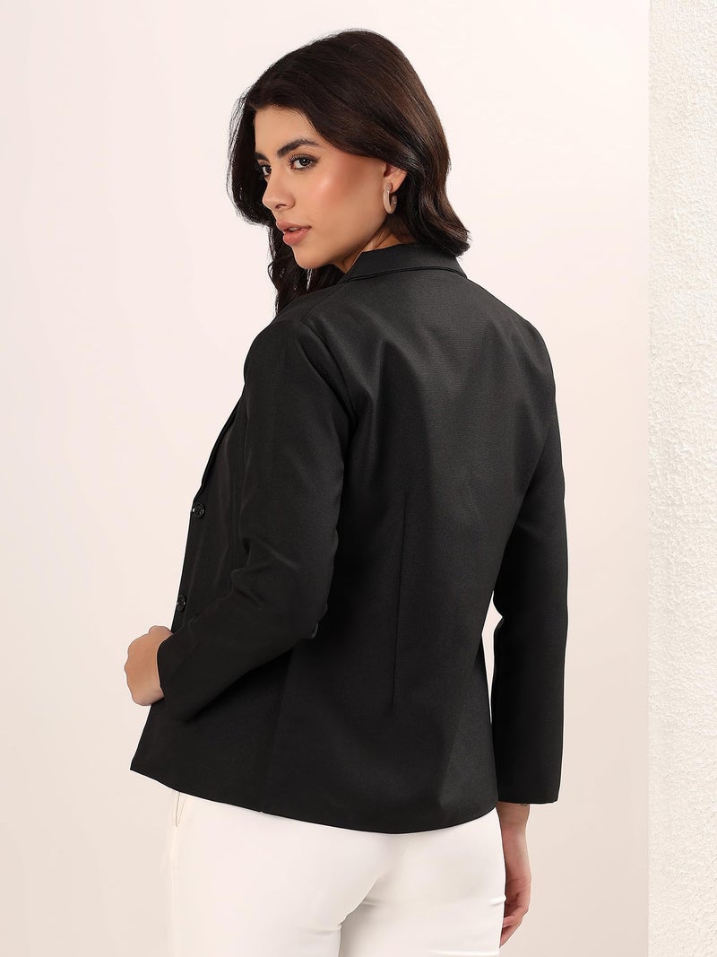 Nifty Women's Black Formal Blazer (Black, XL) - Image 3