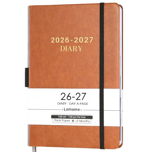Lemome 2026-2027 Diary - Daily Planner 2026-2027, July 2026 - June 2027 Appointment Book, 5.75" x 8.5", Hourly Planner with Tabs/Pen Loop/Bookmarks - Image 1