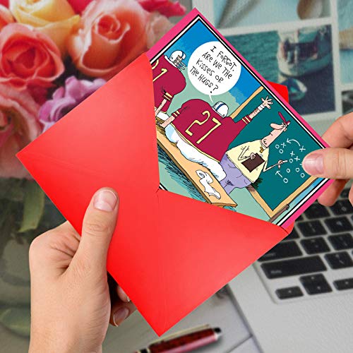 NobleWorks, Happy Valentine's Day Card with Envelope - Note Card for Loving Valentine - Hugs or Kisses 2420 - Image 5