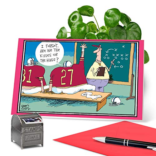 NobleWorks, Happy Valentine's Day Card with Envelope - Note Card for Loving Valentine - Hugs or Kisses 2420 - Image 3