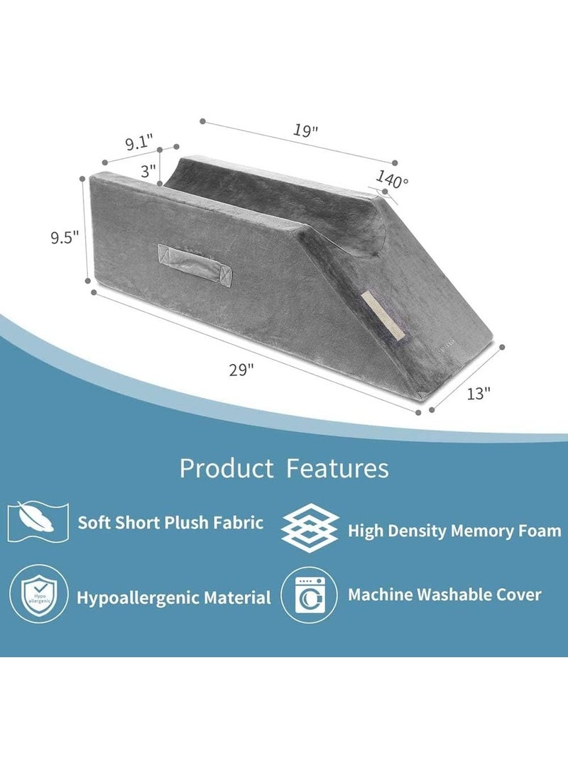 LightEase Memory Foam Leg Support and Elevation Pillow w/Dual Handles for Surgery, Injury, or Rest - Image 5