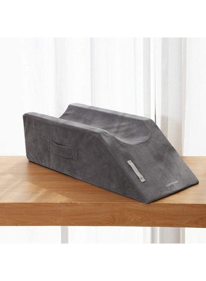 LightEase Memory Foam Leg Support and Elevation Pillow w/Dual Handles for Surgery, Injury, or Rest - Image 2