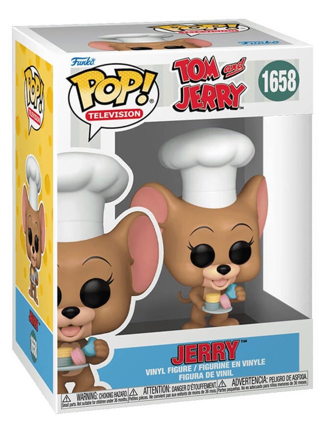Funko Funko Pop! Cartoon Animation: WB - Tom & Jerry - Jerry with Macaron #1658  - Image 2