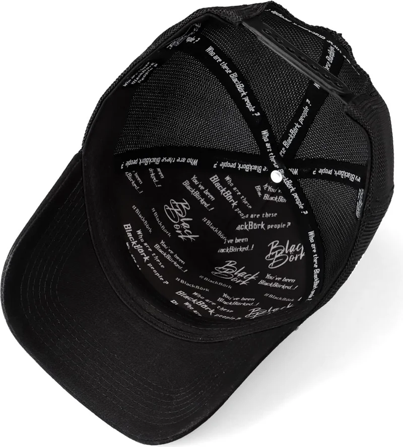 Black Börk BlackBörk V1 Trucker See You Later Never- Unisex Black Hat (Cap) with 2 Code Logo