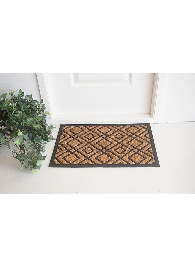أوركيد سجادة باب مصبوبة طبيعية من بنما مقاس 40×60 سم، مضادة للانزلاق وممتصة للأوساخ، سجادة أرضية للباب الأمامي والخلفي مصنوعة من ألياف جوز الهند الطبيعية بنسبة 100% ومقاومة للعوامل الجوية وصديقة للبيئة، سجادة مدخل Rb 6741 - Image 1