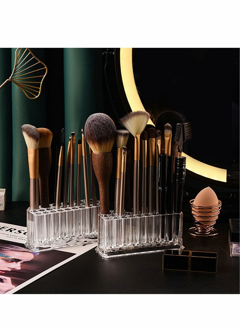 Generic Clear Acrylic Makeup Brush and Nail Polish Organizer for Beauty Storage and Display  - Image 2