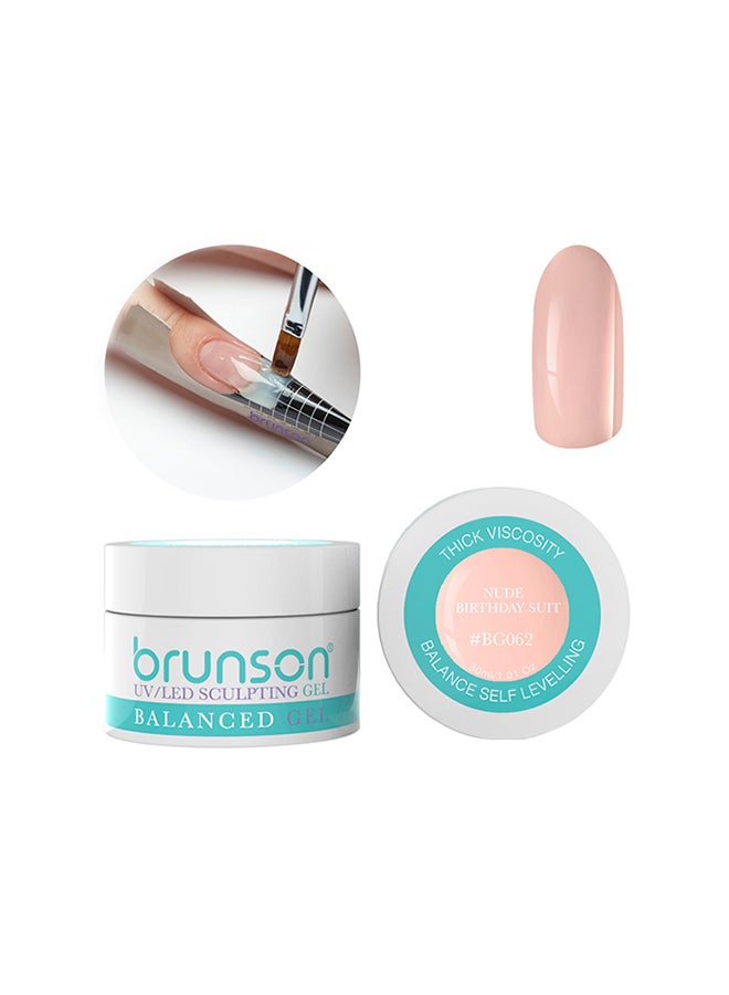 brunson Sculpting Camouflage Uv Builder Balanced Gel Uv Sculpting Nail Gel System 30Ml Nude Birthday Suit Bg062