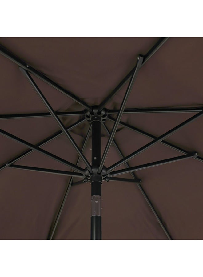 DANUBE HOME Oasis Umbrella With Tassel Without Base 2.7m Adjustable Patio Parasol | Modern Design Outdoor Sun Shade Waterproof Canopy With UV Protection For Balcony Beach Pool 270x270 Cm - Coffee  - Image 5