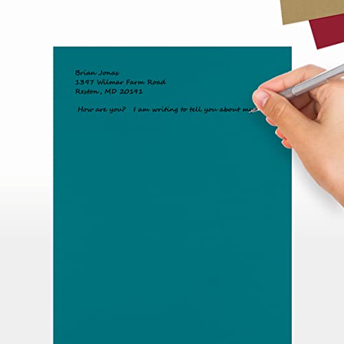 LUXPaper 8.5" x 11" Cardstock | Letter Size | Teal | 100lb. Cover (183lb. Text) | 50 Qty - Image 5