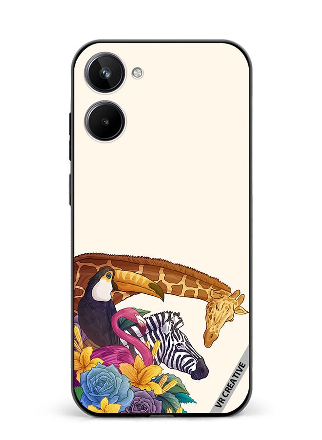 VR CREATIVE Protective Case Cover For Realme 10 Wild Animals Design Multicolour - Image 1