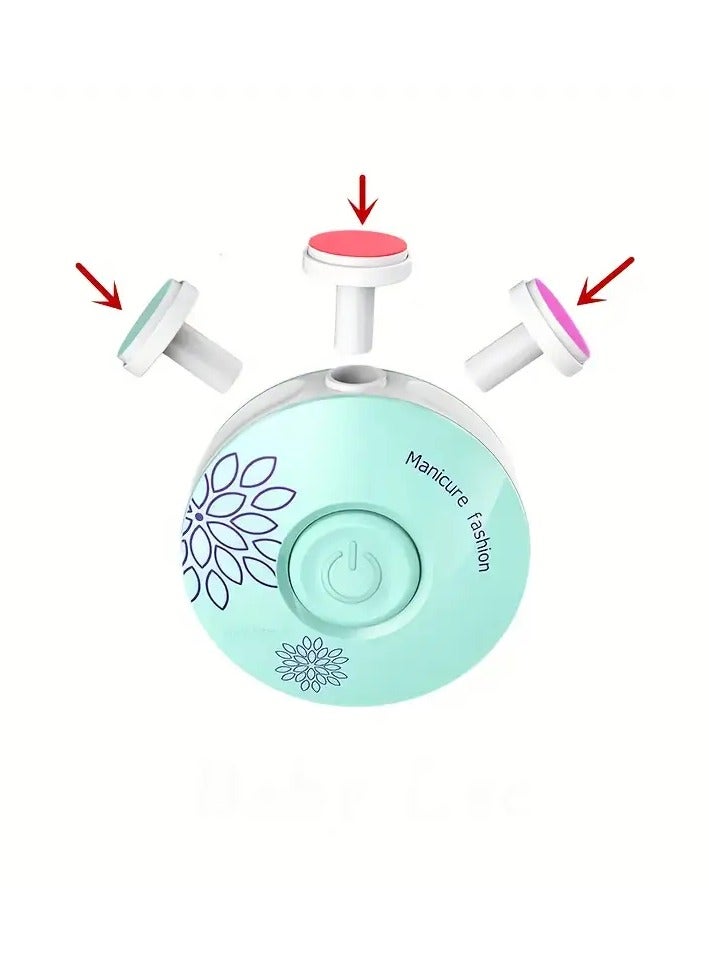 Baby Nail Trimmer,Baby Nail Clippers Electric Baby Nail Trimmer Safe for Newborn Toddler Adult Toes Fingernails Care Trim Polish Kit 6 Grinding Heads AAA Battery Operated (Battery Not Included) - Image 4