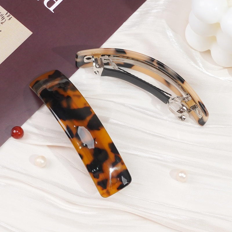 Ayesha 6pcs Women Gold Hair Clips Metal Flat Hair Clips Tortoise Retro Gold Hair Barrettes French Clip Barrettes for Women Lady - Image 4