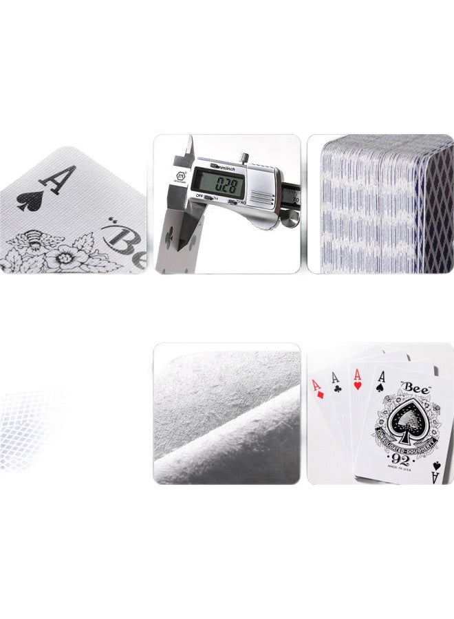 Bee Playing Cards Cards For Doudizhu And Texas Hold'Em, Narrow Cards, 6 Decks, All Blue - Image 2