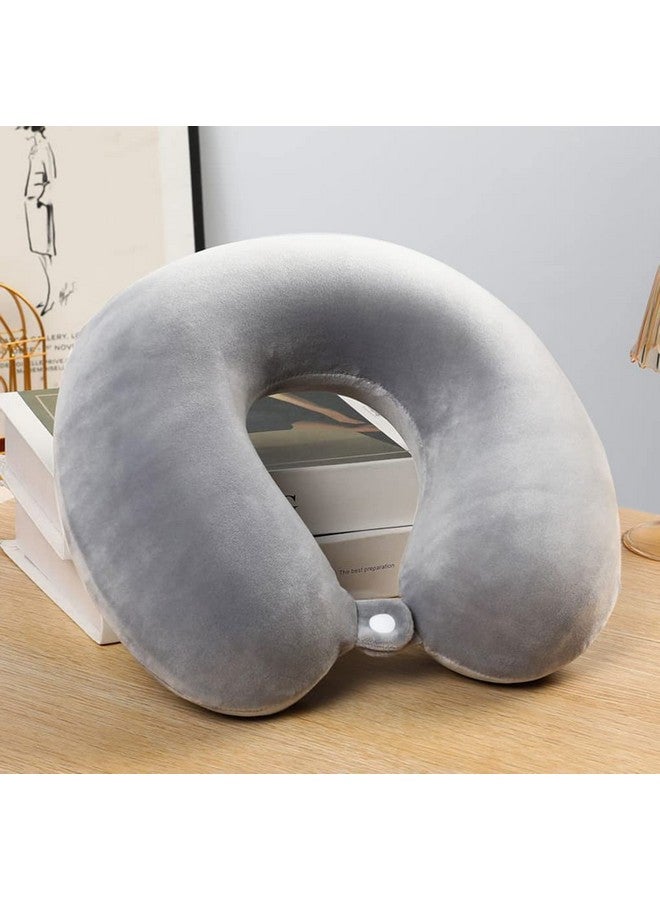 Fluffy's Luxurious Portable Travel Pillow - Perfect Neck Support Pillow, Luxury Compact & Lightweight Quick Pack for Camping,Sleeping Rest Cushion (Grey) (Grey) - Image 3