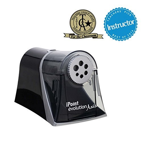 Westcott Electric iPoint Evolution Axis Heavy Duty Classroom Pencil Sharpener, Black and Silver - Image 3