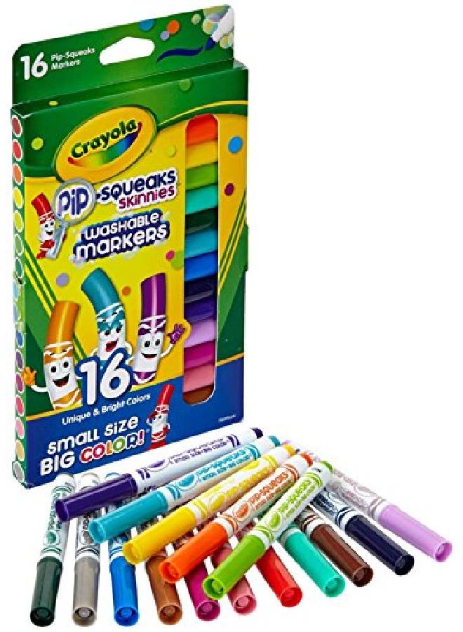 Crayola Markers Skinnies Washable Pipsqueaks 16Count لكل عبوة (1عبوة) - Image 1