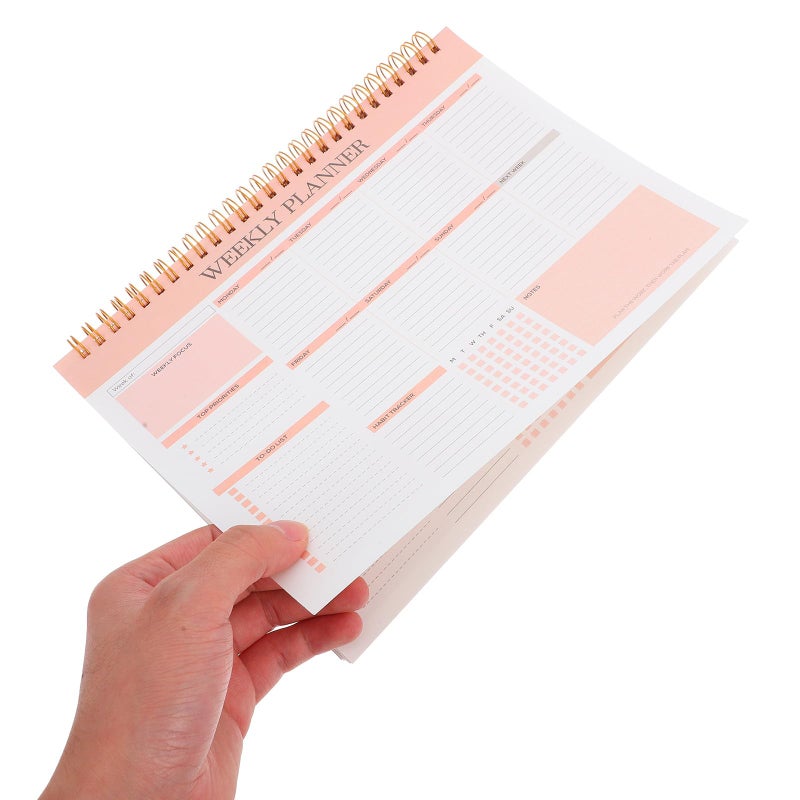 B5 Undated Weekly Planner Notebook For Time Management Meal Planning Office Home - Image 4