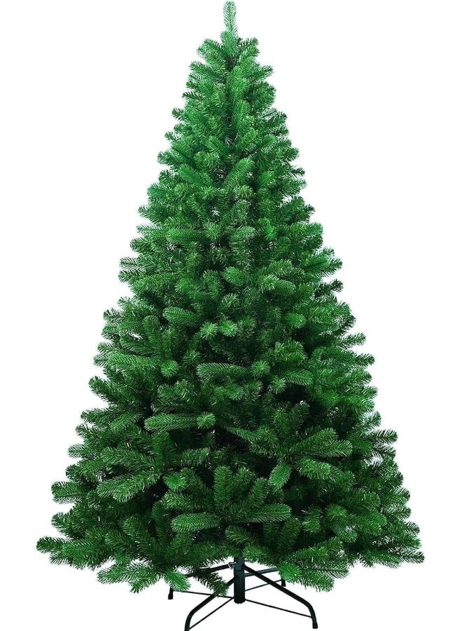 شجرة عيد الميلاد الاصطناعية 5 أقدام - 1.5 متر مع 1200 نصيحة مع قاعدة معدنية قوية - سهلة التجميع شجرة عيد الميلاد الاصطناعية من PVC للمنزل، المكتب، الحفلات، زينة عيد الميلاد ورأس السنة الجديدة - Image 1