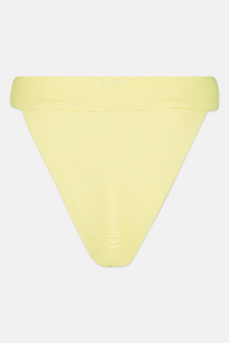 Billabong بيكيني سفلي مزخرف بخصر عالٍ للنساء، لون ليموني - Image 2