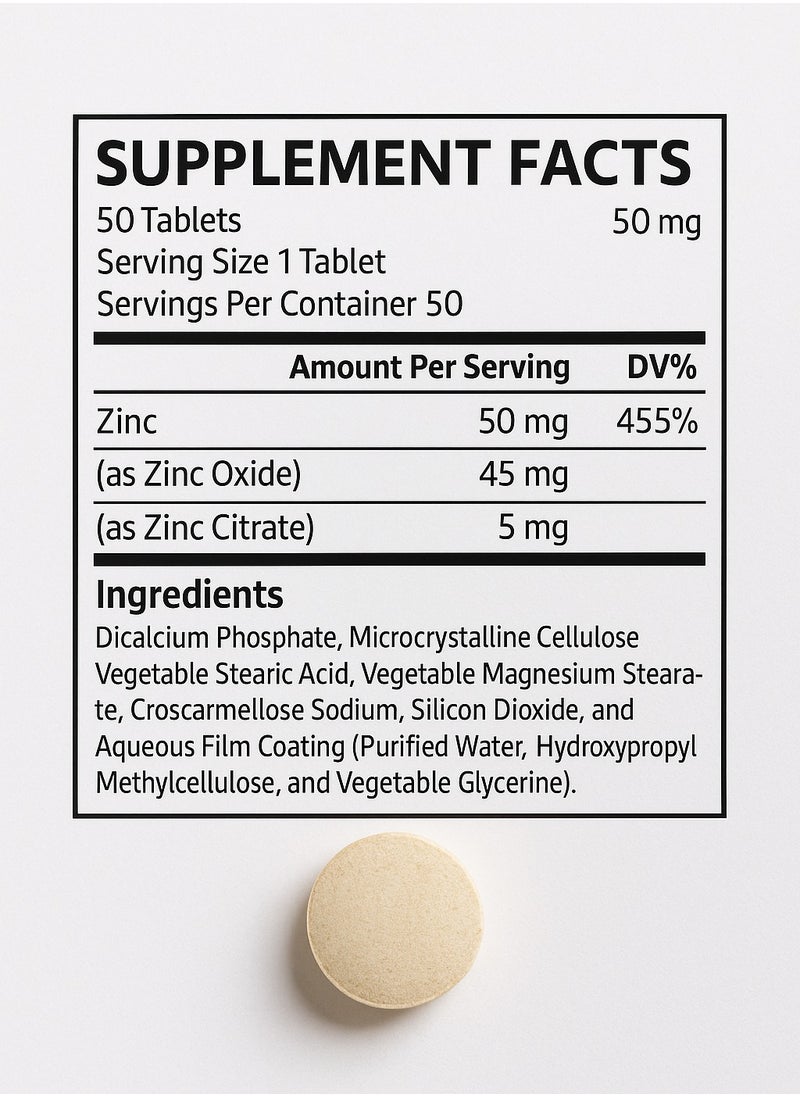Body Builder Zinc 50 Mg Antioxidant Support Muscle Growth And Repair Strengthen Immunity System 50 Tablets  - Image 4